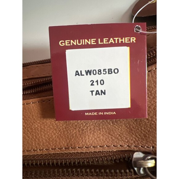 Great American Leather Works Tan Leather Shoulder Bag Crossbody Purse Adjustable - Picture 5 of 14